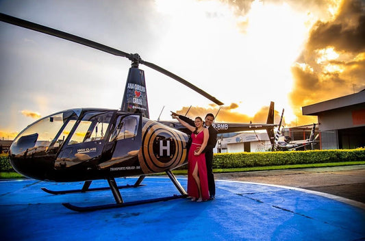 Pacote SkyGround – Ensaio Fotográfico com Helicóptero em Solo